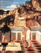 BELLINI, Giovanni Sacred Allegory (detail) dfgjik oil on canvas